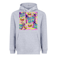 Heather Grey hello summer and beer seamless pattern Heavyweight Hoodie - BundleAndBundleShop