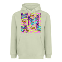Matcha hello summer and beer seamless pattern Heavyweight Hoodie - BundleAndBundleShop