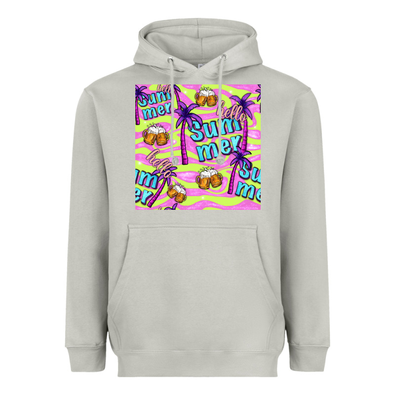 Hello Summer And Beer Seamless Pattern Heavyweight Hoodie by BundleAndBundleShop | Teevron