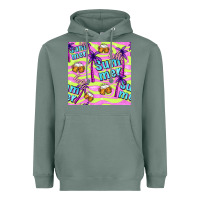 Sage hello summer and beer seamless pattern Heavyweight Hoodie - BundleAndBundleShop