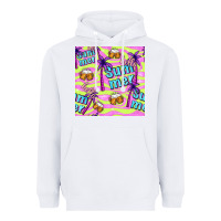 White hello summer and beer seamless pattern Heavyweight Hoodie - BundleAndBundleShop