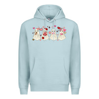 Blue Mist valentines day ghost Premium Hoodie - MaliasSmallBusiness