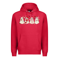 Cardinal valentines day ghost Premium Hoodie - MaliasSmallBusiness
