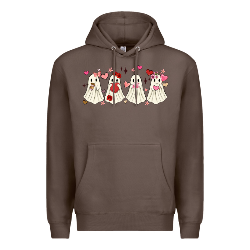 Valentines Day Ghost Premium Hoodie by MaliasSmallBusiness | Teevron