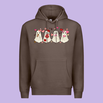 Valentines Day Ghost Premium Hoodie Designed By Maliassmallbusiness