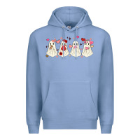 Colony Blue valentines day ghost Premium Hoodie - MaliasSmallBusiness