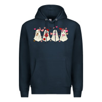 Navy valentines day ghost Premium Hoodie - MaliasSmallBusiness