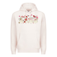 Pale Pink valentines day ghost Premium Hoodie - MaliasSmallBusiness
