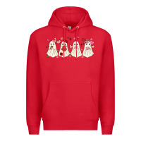 Red valentines day ghost Premium Hoodie - MaliasSmallBusiness