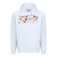 White valentines day ghost Premium Hoodie - MaliasSmallBusiness