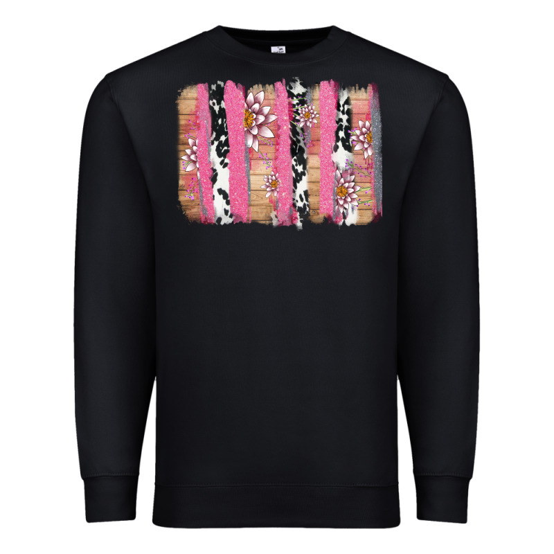 V.d Cow And Lotus Brushstrock Premium Sweatshirt by AdoDesignShop | Teevron