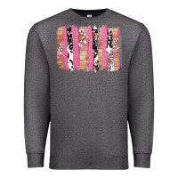 Charcoal Heather v.d cow and lotus brushstrock Premium Sweatshirt - AdoDesignShop
