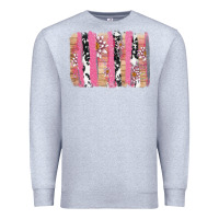 Heather Grey v.d cow and lotus brushstrock Premium Sweatshirt - AdoDesignShop