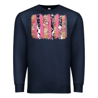 Navy v.d cow and lotus brushstrock Premium Sweatshirt - AdoDesignShop