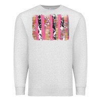 Oatmeal Heather v.d cow and lotus brushstrock Premium Sweatshirt - AdoDesignShop