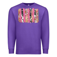 Purple v.d cow and lotus brushstrock Premium Sweatshirt - AdoDesignShop