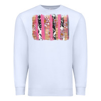White v.d cow and lotus brushstrock Premium Sweatshirt - AdoDesignShop
