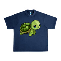 Navy cute turtle Urban Heavy Tee - Zillion Design Studio