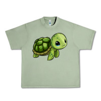 Oil Green cute turtle Urban Heavy Tee - Zillion Design Studio