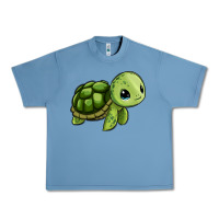 Pebble Blue cute turtle Urban Heavy Tee - Zillion Design Studio