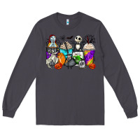 Smoke halloween cartoon characters coffee cups Long Sleeve Tee - Zillion Design Studio