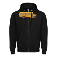 Black school bus Zipper Hoodie - FaDigitalArtStudio