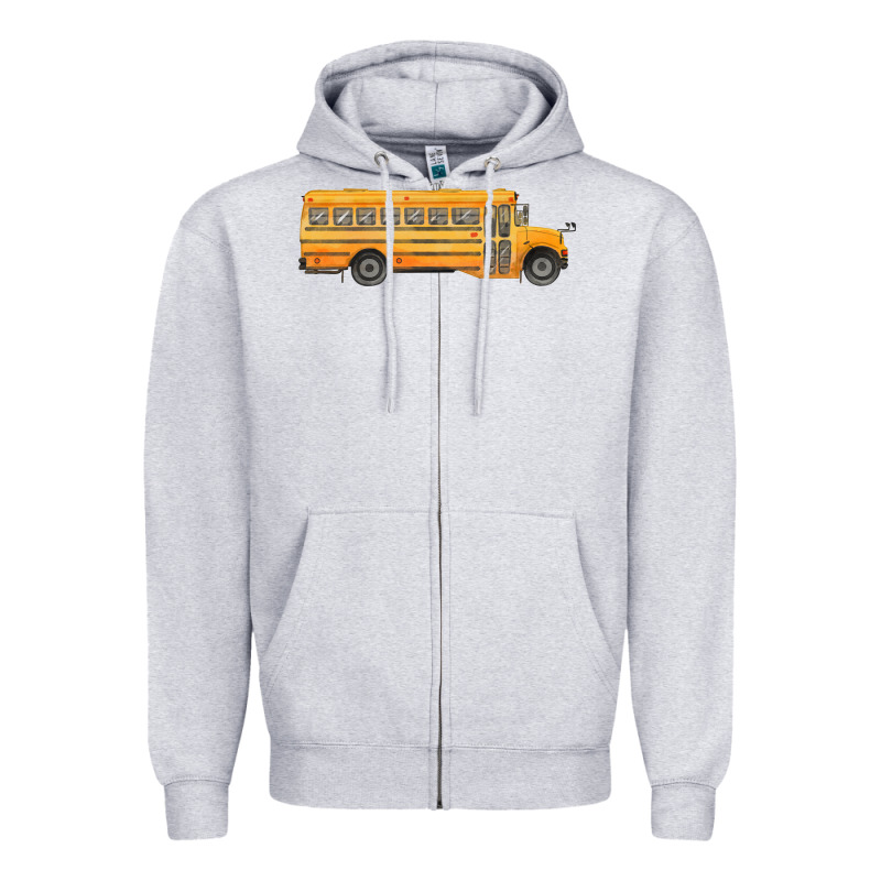 School Bus Zipper Hoodie by FaDigitalArtStudio | Teevron