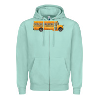 Seafoam school bus Zipper Hoodie - FaDigitalArtStudio