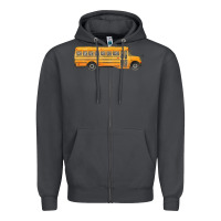 Smoke school bus Zipper Hoodie - FaDigitalArtStudio