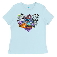 Baby Blue stitch heart halloween Ladies Tee - AdoDesignShop