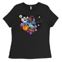 Black stitch heart halloween Ladies Tee - AdoDesignShop