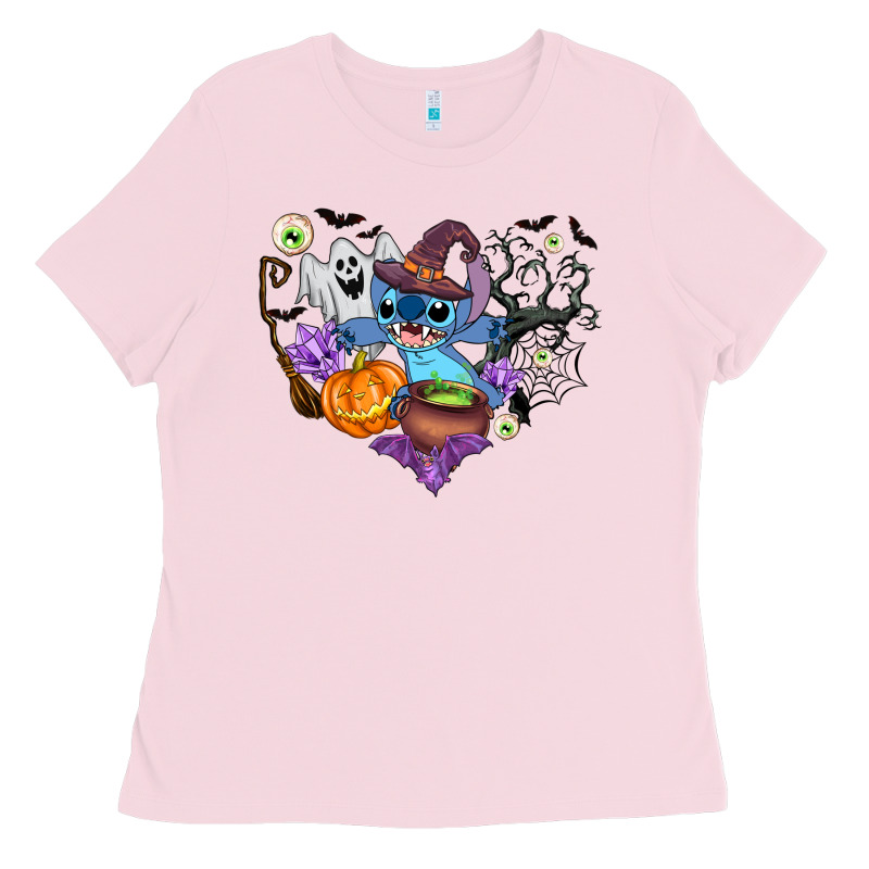 Stitch Heart Halloween Ladies Tee by AdoDesignShop | Teevron