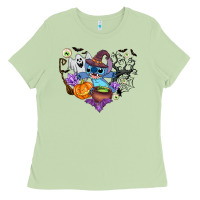 Matcha stitch heart halloween Ladies Tee - AdoDesignShop