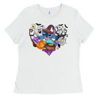 White stitch heart halloween Ladies Tee - AdoDesignShop