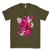 Army Green Cancer Boxing Gloves with Ribbon Classic Tee - texasbilliewilder