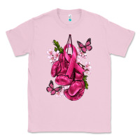 Bubblegum Pink Cancer Boxing Gloves with Ribbon Classic Tee - texasbilliewilder