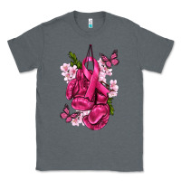 Charcoal Heather Cancer Boxing Gloves with Ribbon Classic Tee - texasbilliewilder