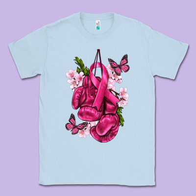 Cancer Boxing Gloves With Ribbon Classic Tee Designed By Texasbilliewilder