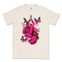 Natural Cancer Boxing Gloves with Ribbon Classic Tee - texasbilliewilder