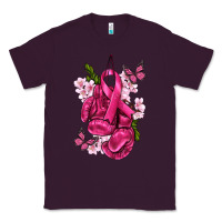 Plum Cancer Boxing Gloves with Ribbon Classic Tee - texasbilliewilder