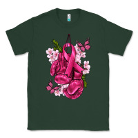 Sports Green Cancer Boxing Gloves with Ribbon Classic Tee - texasbilliewilder