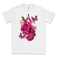 White Cancer Boxing Gloves with Ribbon Classic Tee - texasbilliewilder