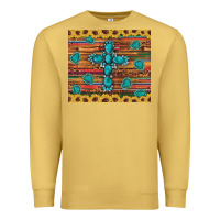 Antique Gold western gemstone cross sunflowers leopard serape glitter wooden tumble Premium Sweatshirt - Artiststas