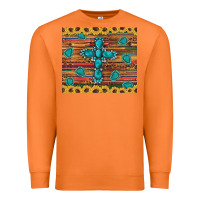 Western Gemstone Cross Sunflowers Leopard Serape Glitter Wooden Tumble Premium Sweatshirt | Teevron