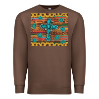 Chestnut western gemstone cross sunflowers leopard serape glitter wooden tumble Premium Sweatshirt - Artiststas