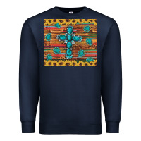 Navy western gemstone cross sunflowers leopard serape glitter wooden tumble Premium Sweatshirt - Artiststas