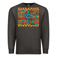 Smoke western gemstone cross sunflowers leopard serape glitter wooden tumble Premium Sweatshirt - Artiststas