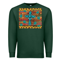 Sports Green western gemstone cross sunflowers leopard serape glitter wooden tumble Premium Sweatshirt - Artiststas