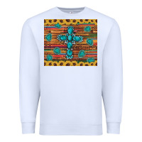 White western gemstone cross sunflowers leopard serape glitter wooden tumble Premium Sweatshirt - Artiststas