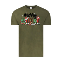 Vintage Olive merry nurse Vintage Tee - MaliasSmallBusiness